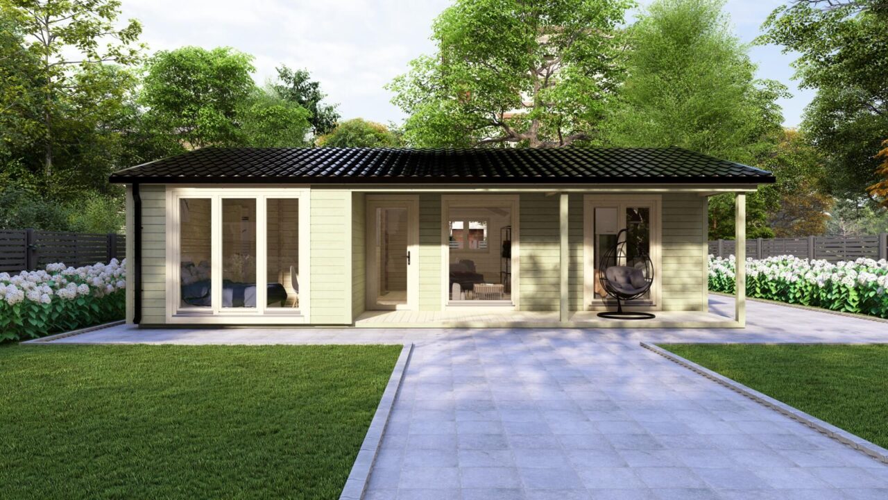 Three Bedroom L Log Cabin