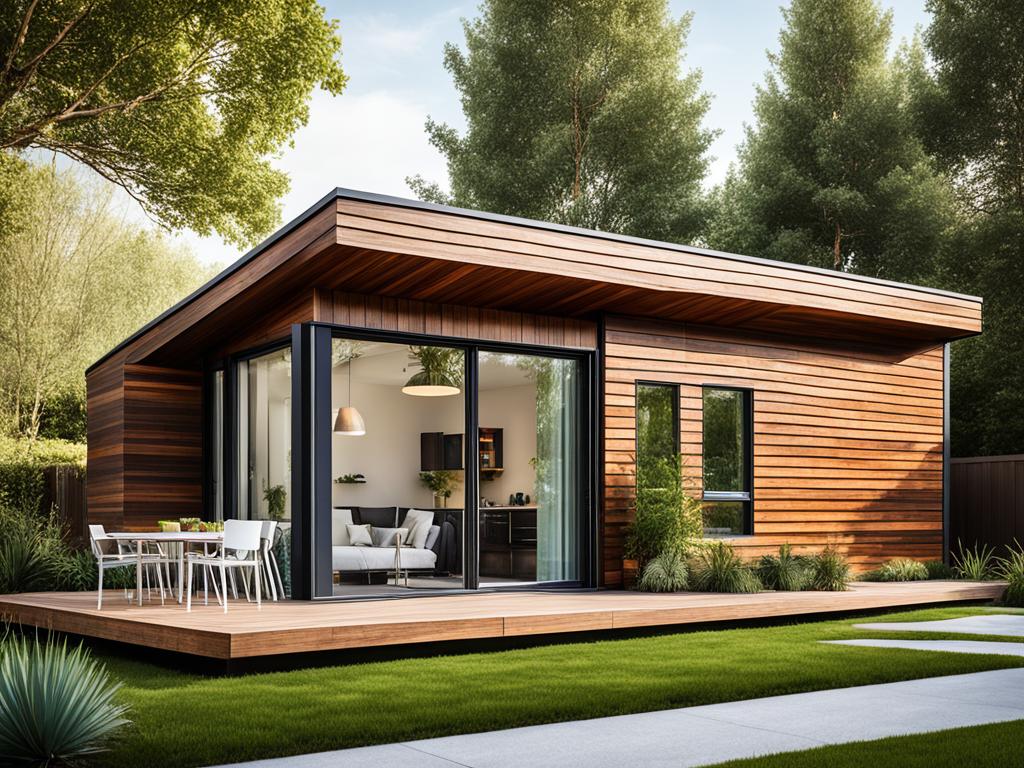 Kebony wood cladding on a Tiny House