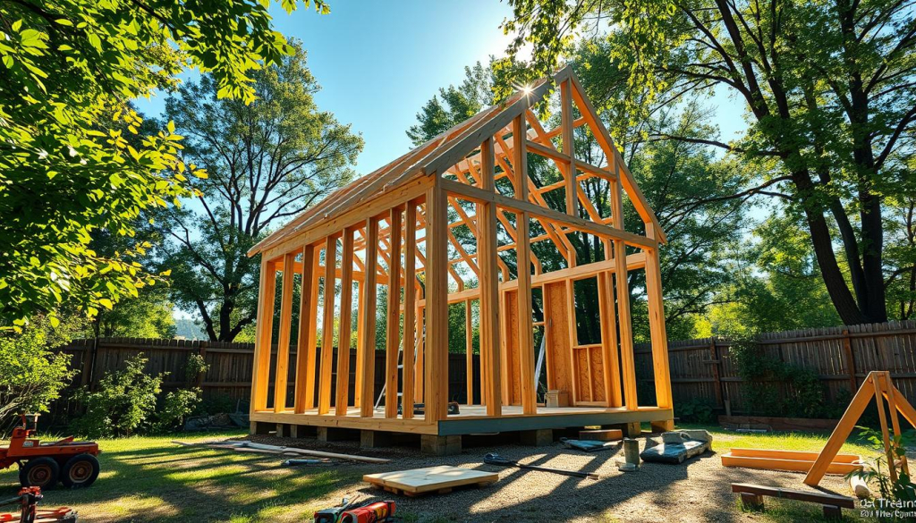 Framework construction for a tiny house
