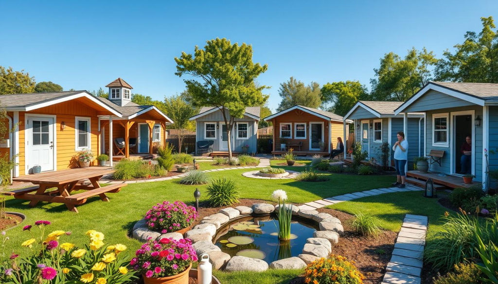 Shared amenities in tiny home communities Shared amenities in tiny home communities