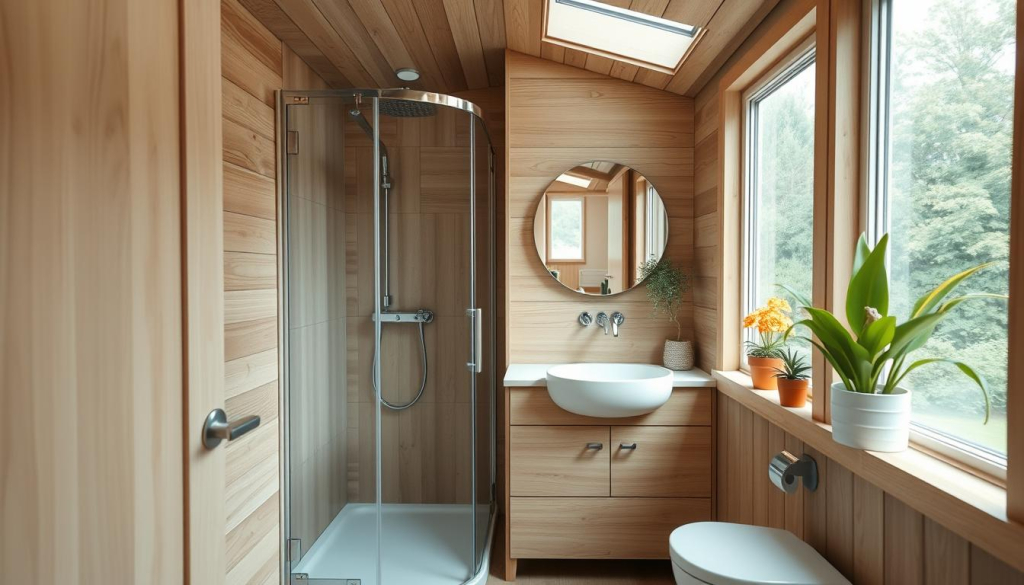 tiny house bathroom layouts