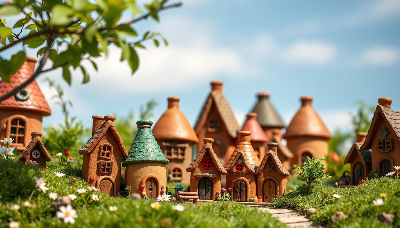 tiny clay houses
